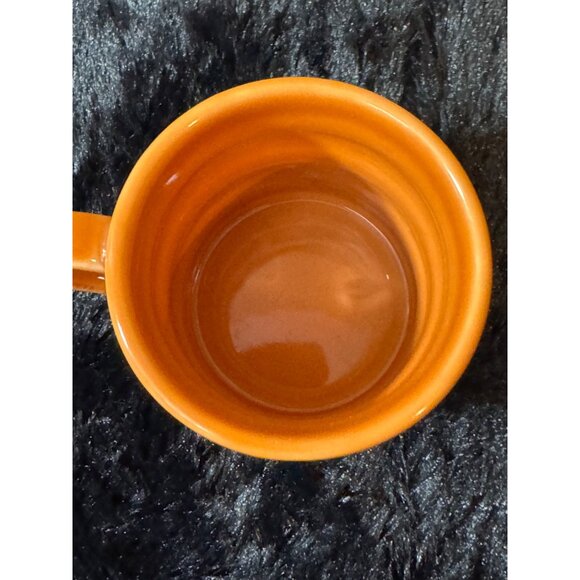 Vintage Starbucks Ribbed Orange Ceramic Mug 2005 - Picture 3 of 5